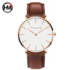 Hannah Martin High Quality Men's Watch Fashion Leather Strap Japan Quartz Movement Waterproof Clock Leisure Business Man Watches