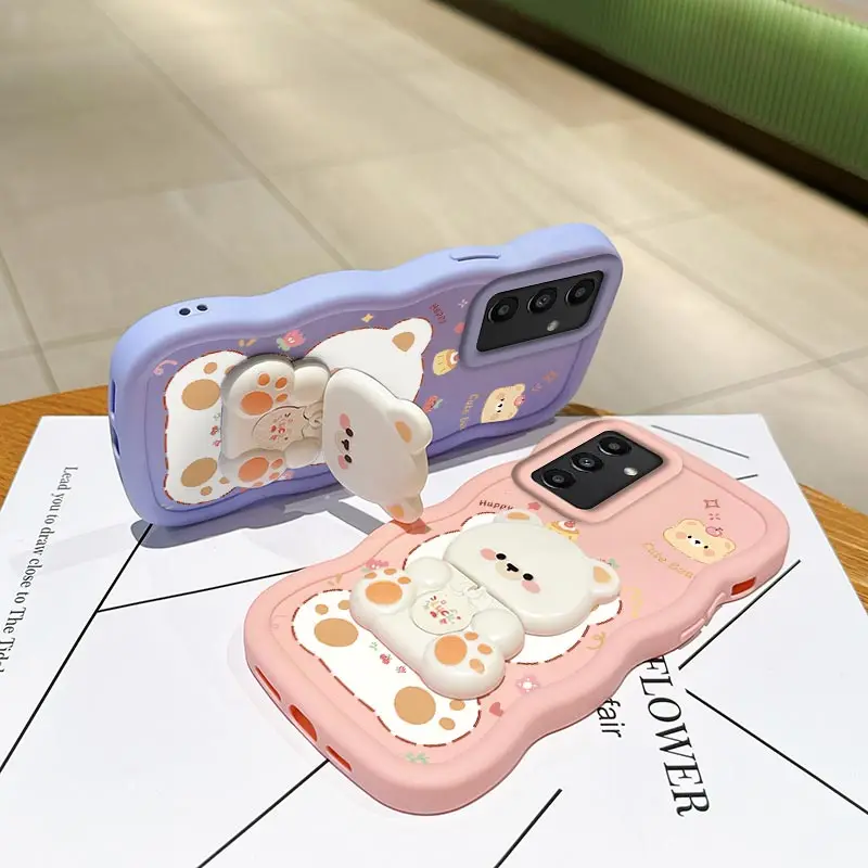 Wavy Cat Silicone Phone Case Cover - Playful Design