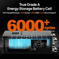 Batterie au lithium LiFePO4 48V 314Ah 16kWh avec disjoncteurs, écran tactile LCD, RS485/CAN pour système solaire domestique hors réseau, batterie LiFePO4 51.2V 300Ah, stock UE 2