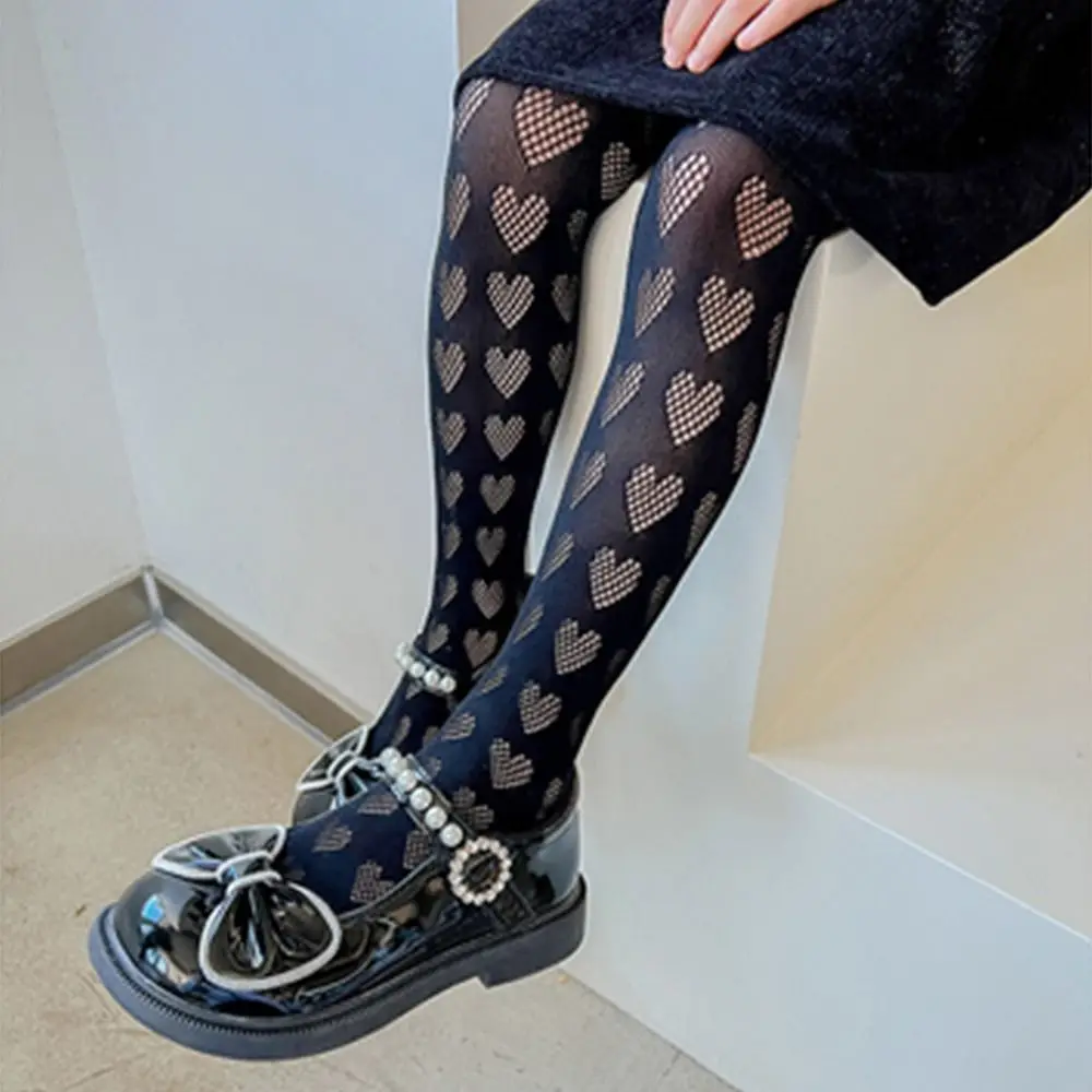 

Korean Style Summer Children Girls Tights Lolita Heart Mesh Stockings Kids Girls Pantyhose Breathable Comfortable Leggings