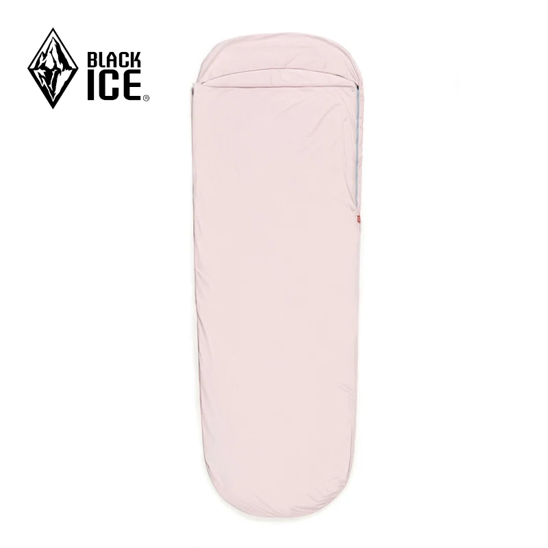 Black Ice Camping Mummy Sleeping Bag Liner Outdoor Ultralight Portable Velvet Sleeping Liner Travel Hotel Hiking Supplies