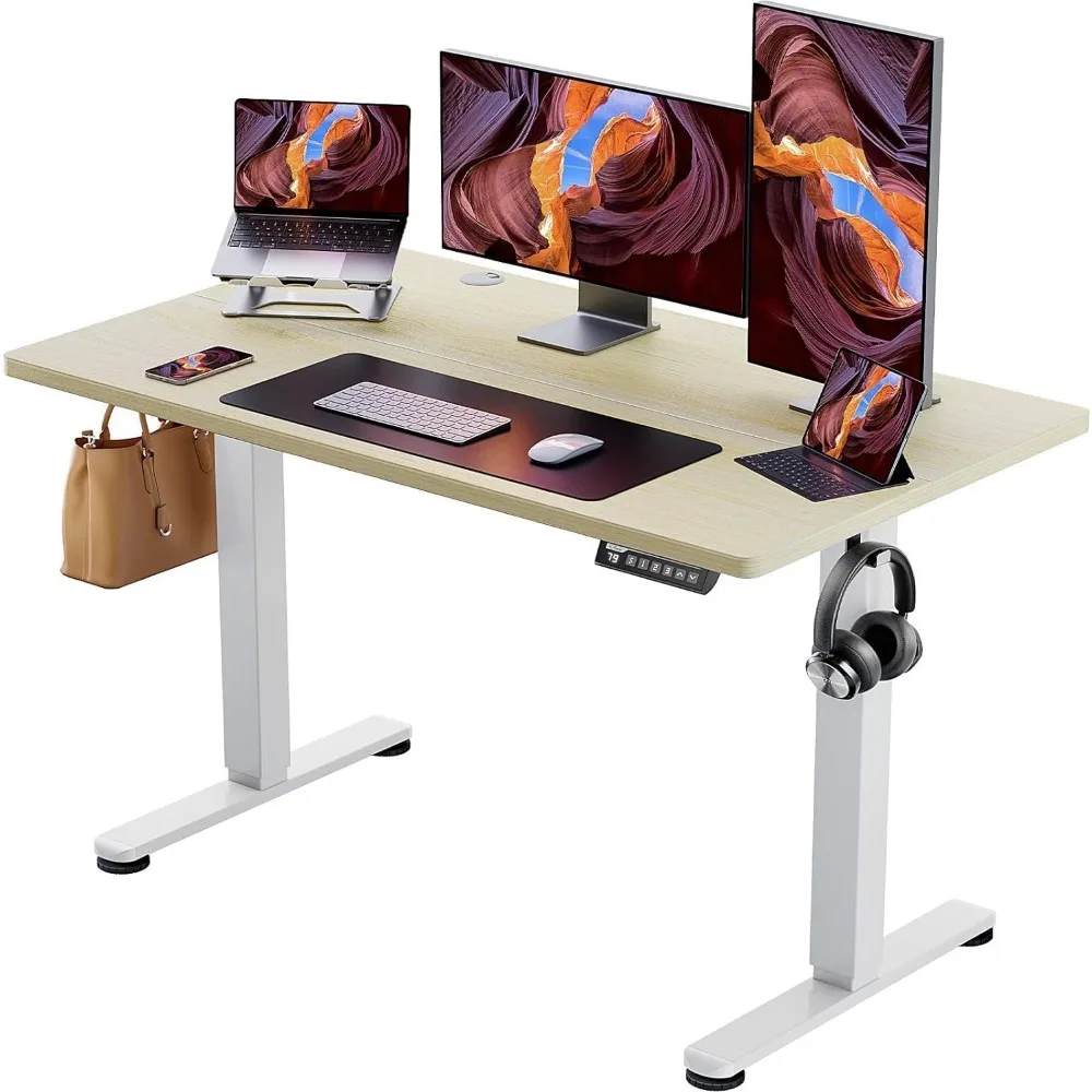 ErGear Height Adjustable Electric Standing Desk, 48 x 24 Inches Sit Stand up Desk, Memory Computer Home Office Desk