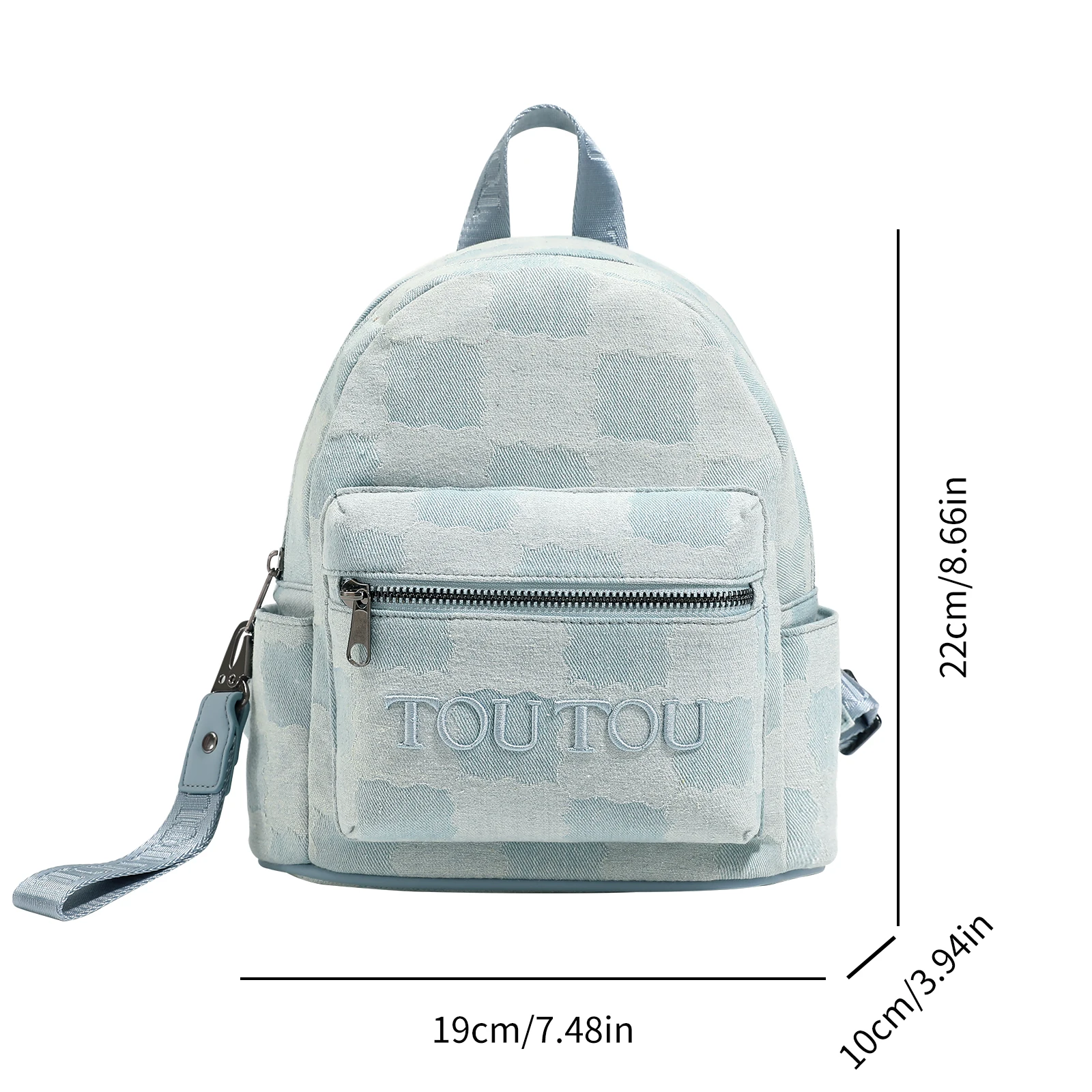 TOUTOU Simple Zipper Backpack, Versatile Bookbag With Adjustable Strap, Casual Solid Color School Bag