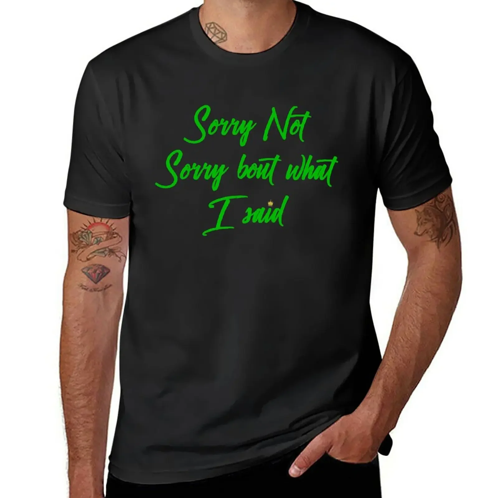 

Sorry not sorry T-Shirt plain hippie clothes t shirt men