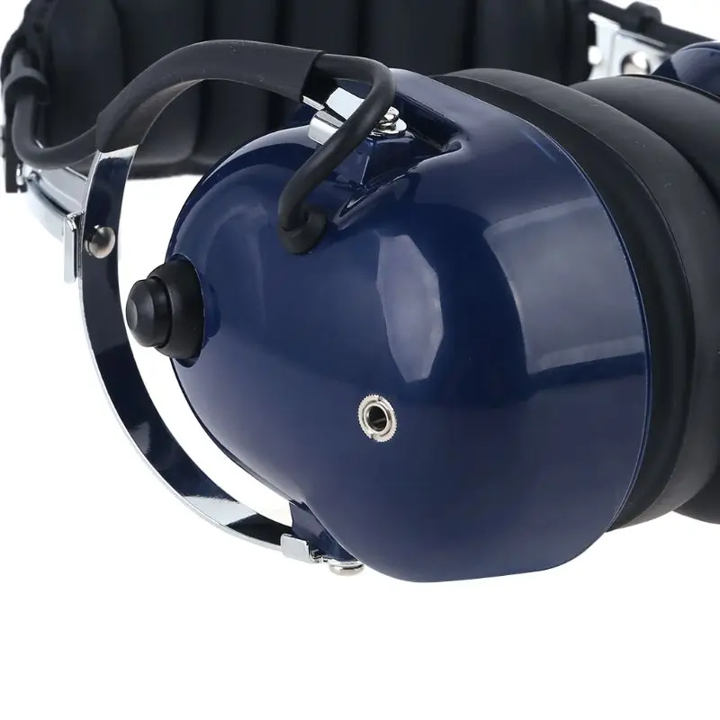 Dropship RA200 Universal Aviation Headset Adjustable Dual Plug Headphone with Noise Cancellation Mono MP3 Music