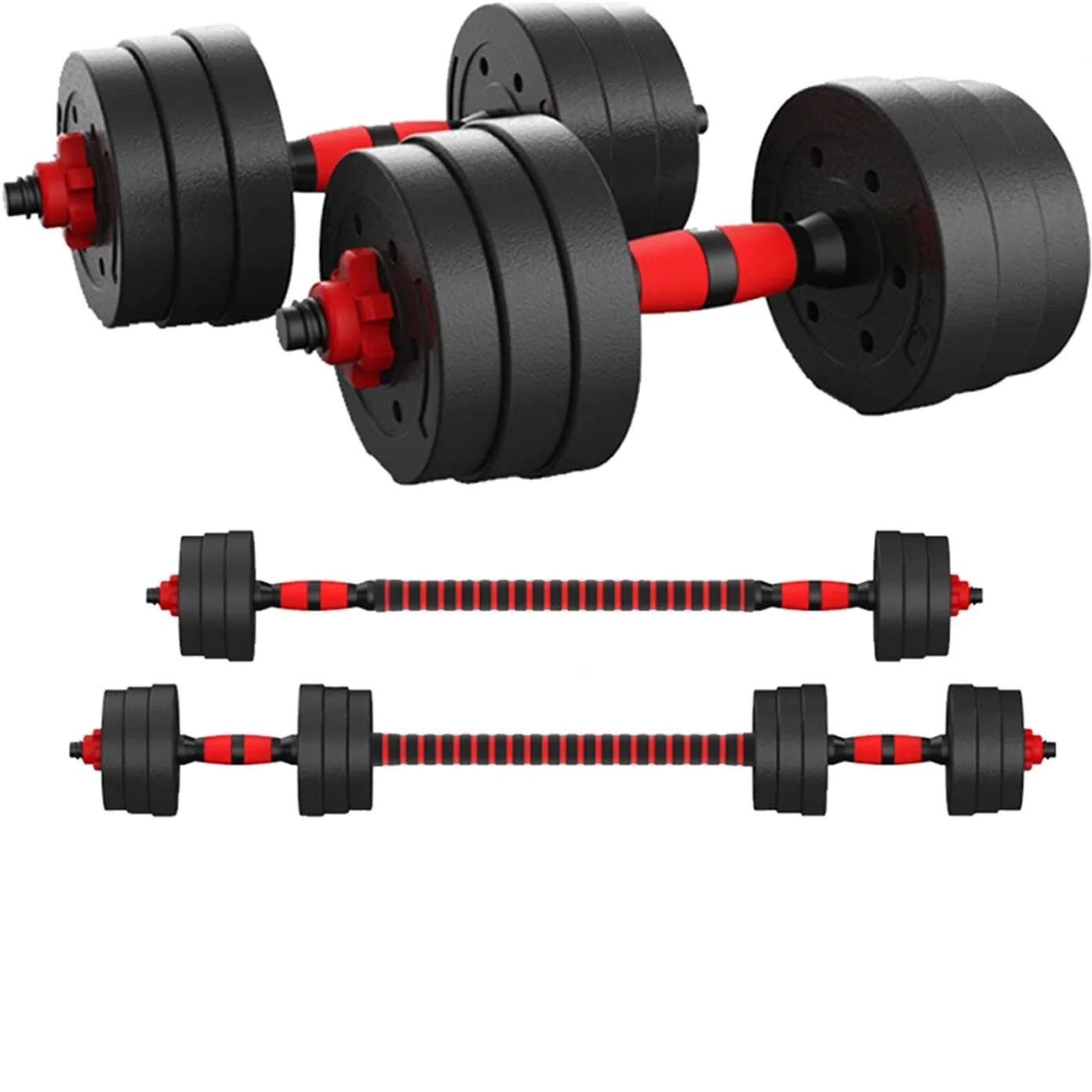 Free Weights Set With Connecting Rod 10KG-40KG Adjustable Weights Dumbbells Set 