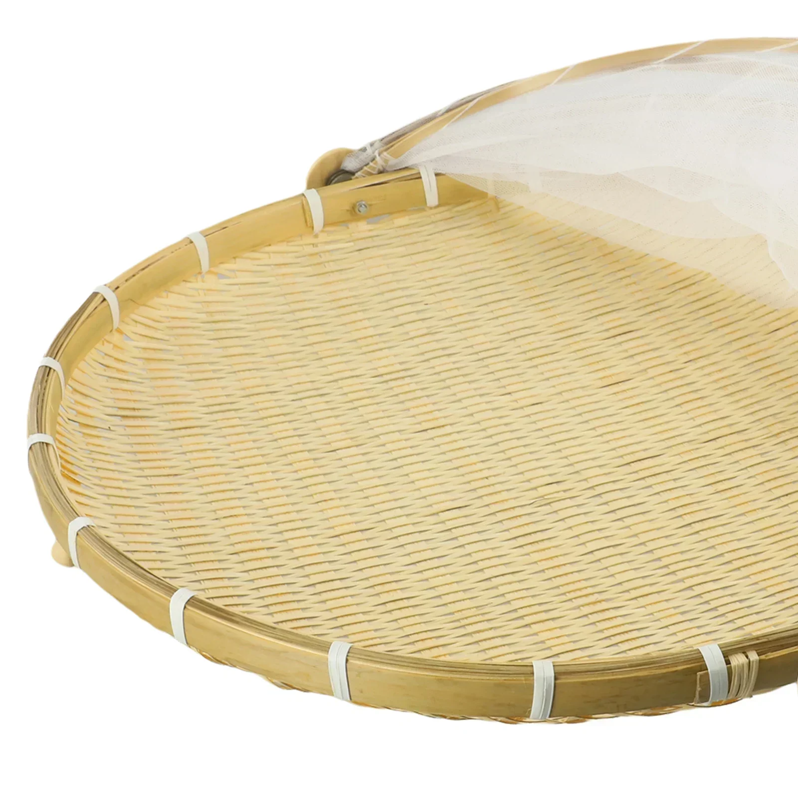 Corbeille à Fruits Et Légumes En Osier Tressé Main – Design Rond Élégant Avec Filet Respirant