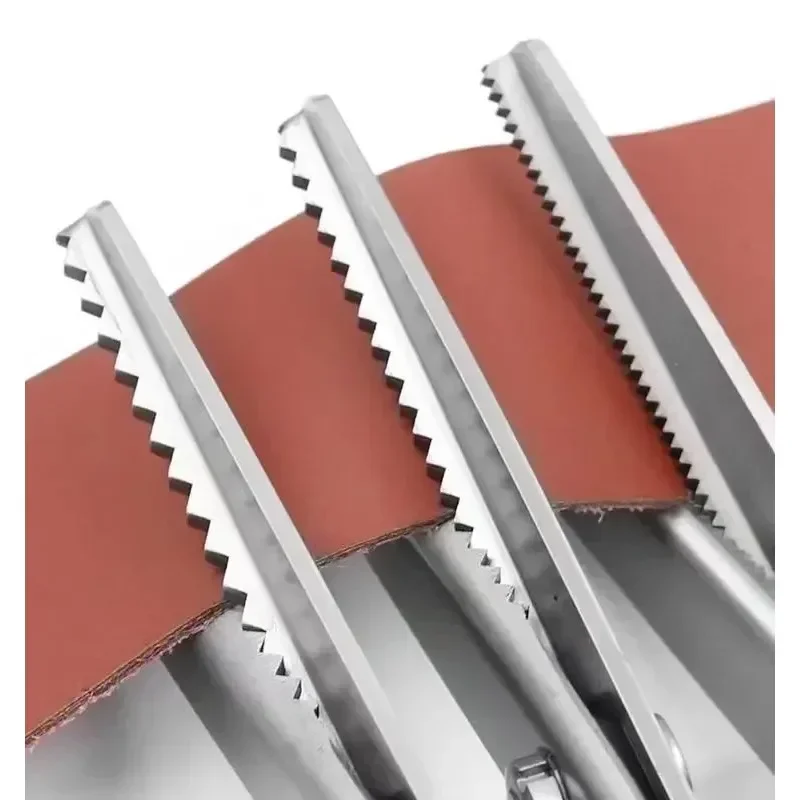 Stainless Steel Pinking Scissors Triangle Teeth Lace Cloth Crafts Dressmaking Zig Zag Cut Tailor Sewing Shears