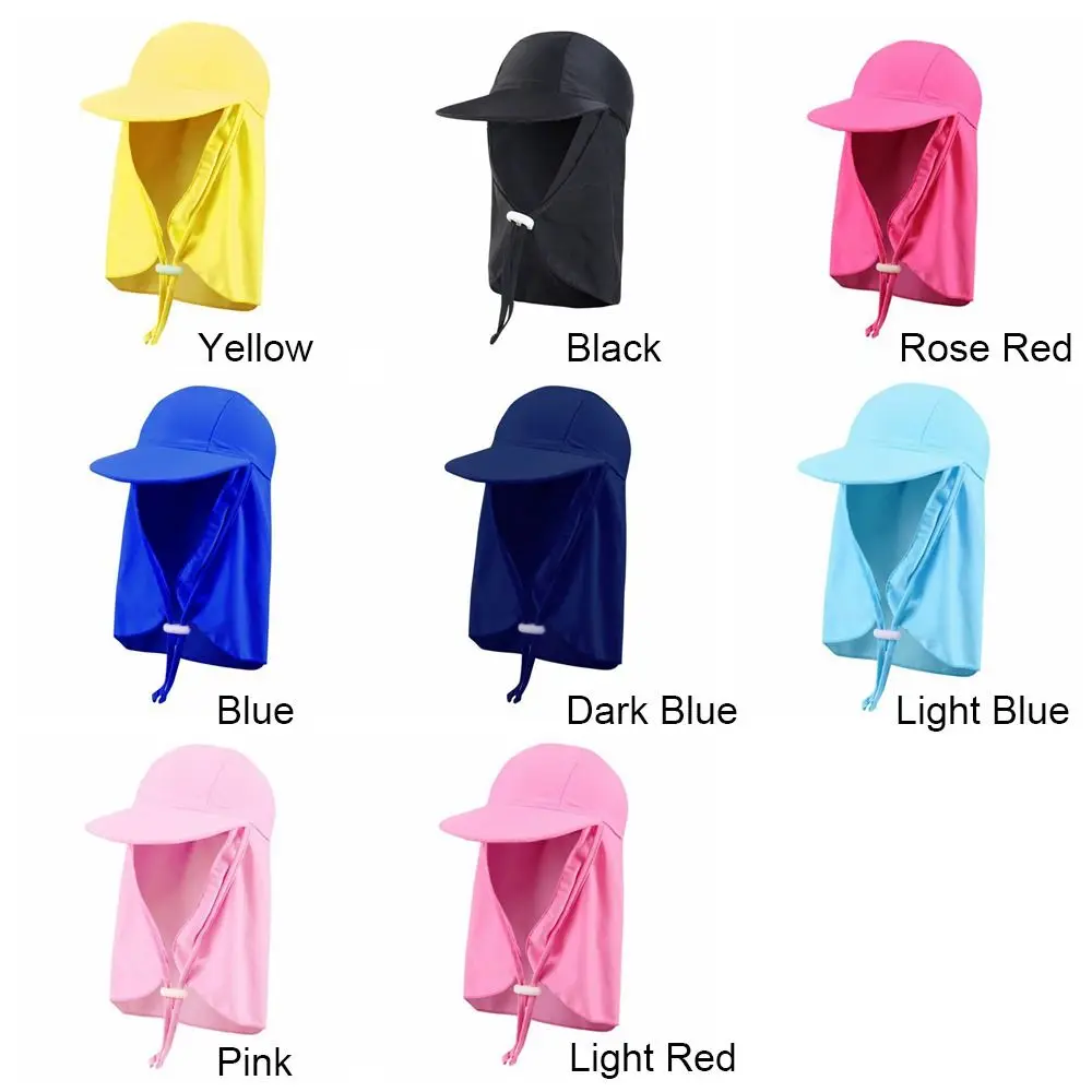 Multicolor Kids Anti-UV Sunscreen Hat Gift Breathable Outdoor Child Beach Cap Nylon Swimming Large Brimmed Hat Summer 6