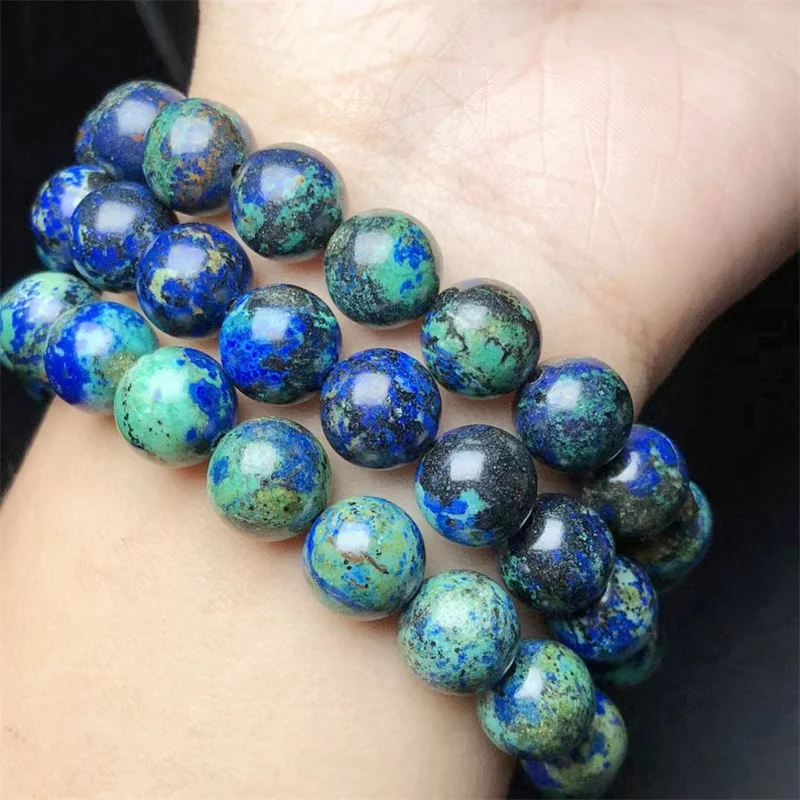 

Natural Chessylite Bracelet Charm Crystal Fashion Bracelet Women And Men Yoga Healing Jewelry Gift