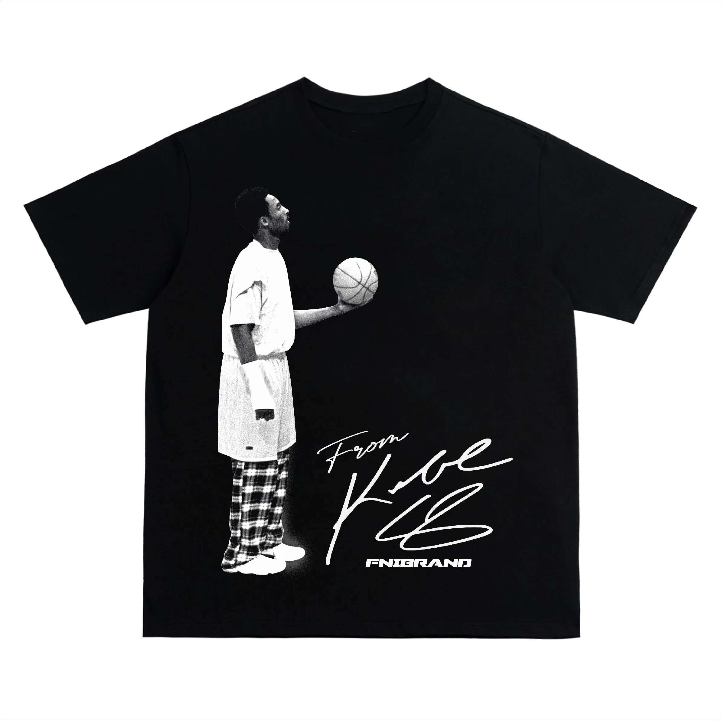 Kobe Bryant Face Graphic T Shirt Y2K Streetwear Basketball Tee Cotton S-3XL
