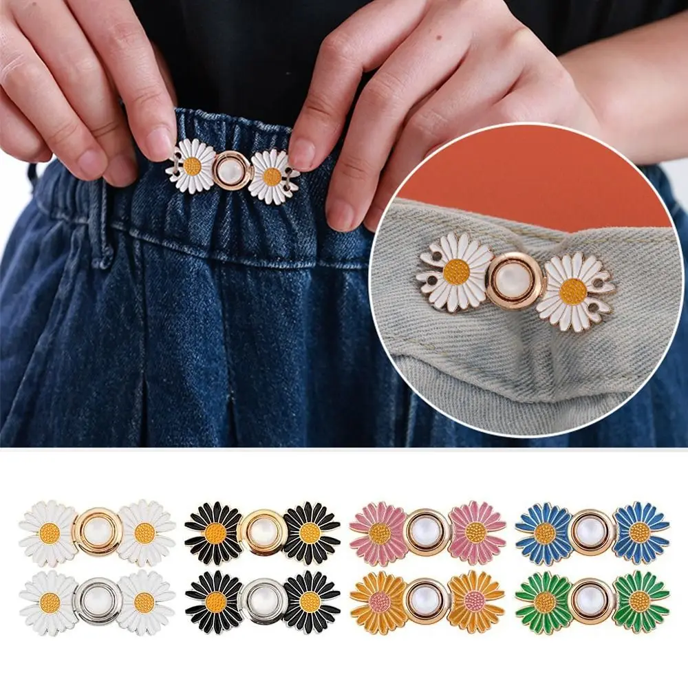 Metal Adjustable Waist Tightener for Jeans Pants Skirts