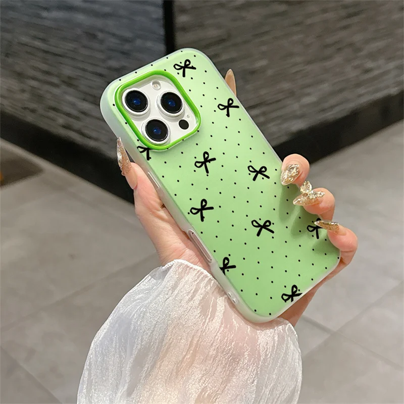 Candy Color Bowknot Phone Case Cover