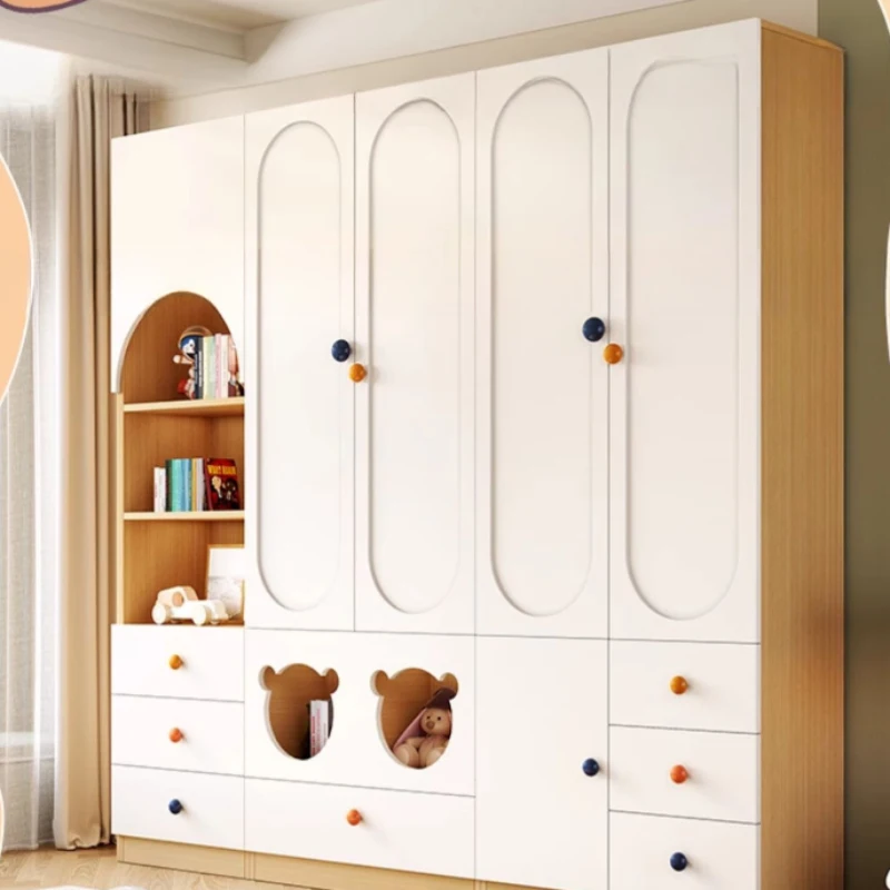 Kids Storage Organizer Closet Bedroom Clothes Shelves Children's Wardrobes Cabinet Meuble De Rangement Room Furniture CY50CW