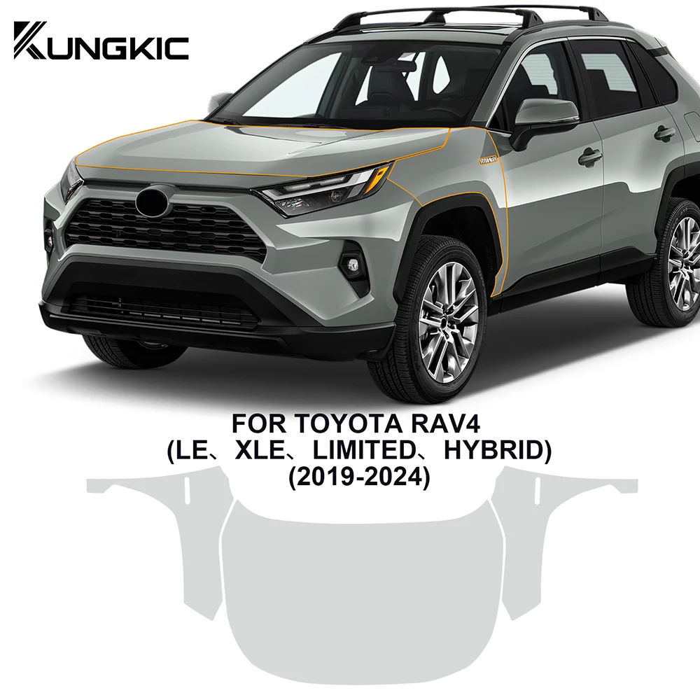 

ТПУ Прозрачная Наклейка для TOYOTA RAV4 LE XLE LIMITED HYBRID 2019-2021 2022 2023 2024 прозрачная предварительно отрезанная защитная пленка PPF для краски