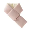 Simple Fashion Down Cotton Winter Mouth Loan Scarf Warm Thickened Down Cotton Scarf Soft Windproof Skiing Scarve Women Men 2