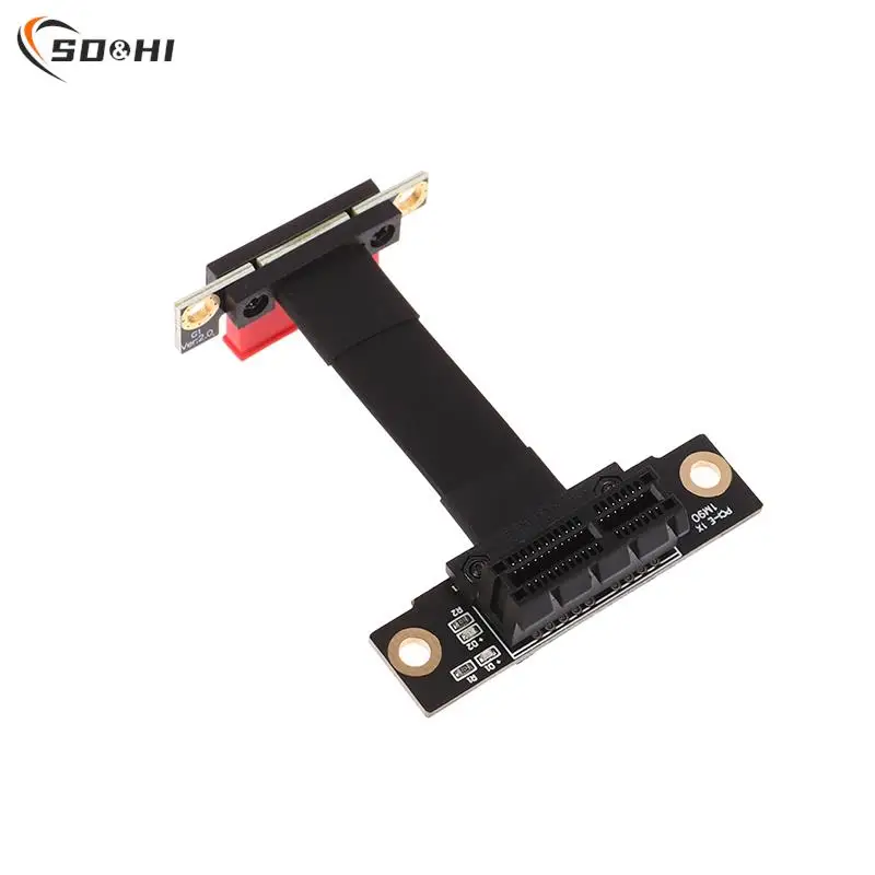 Pcie x1 riser cable dual 90 degree right angle pcie 3 0 x1 to x1