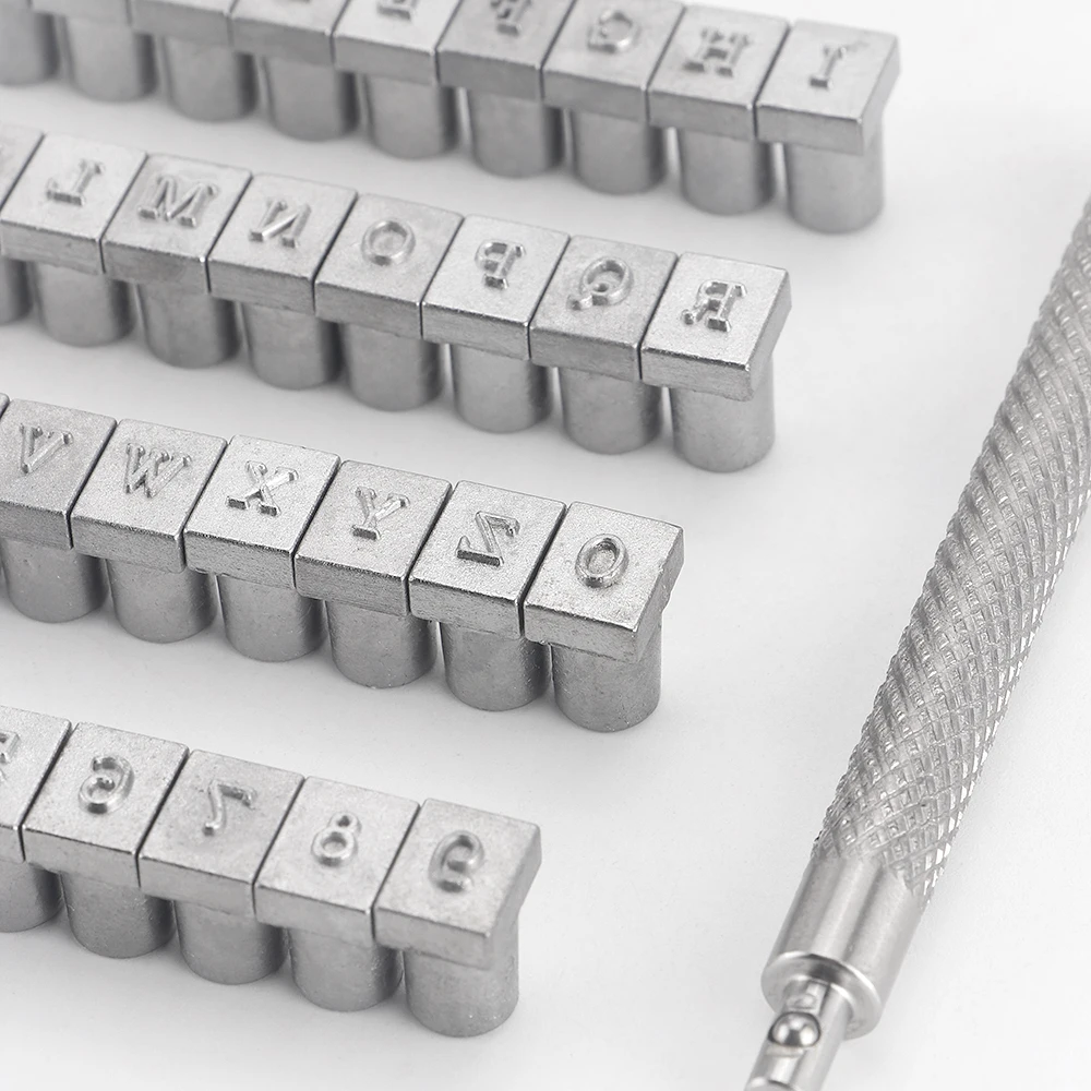 37 Pcs Number and Letter Stamp Set (A-Z + 0-9) Punch Imprinting Metal Stamping kit Leather Belt Bag Plastic Wood