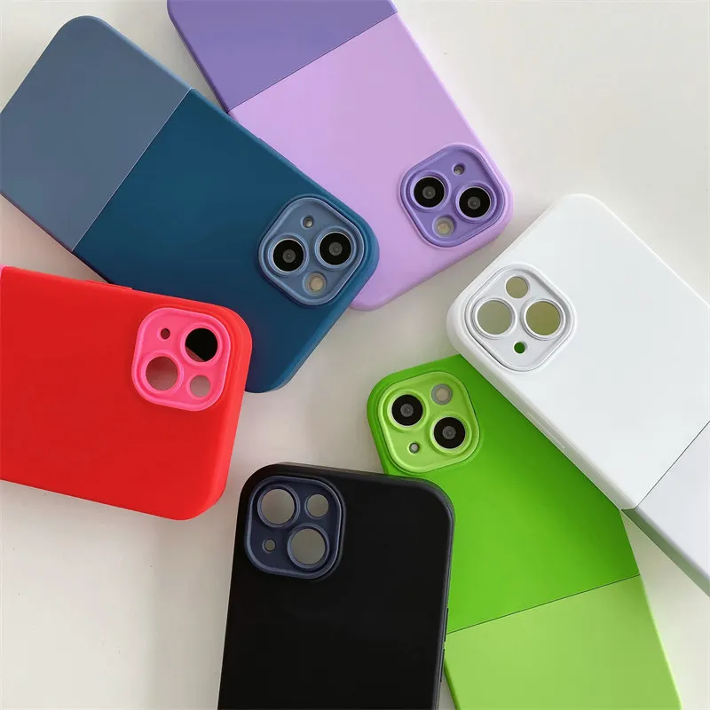 Funda De Silicona Para IPhone 14 Pro Max 13 12 11 14 Plus 2 En 1 Empalme A  Prueba De Golpes