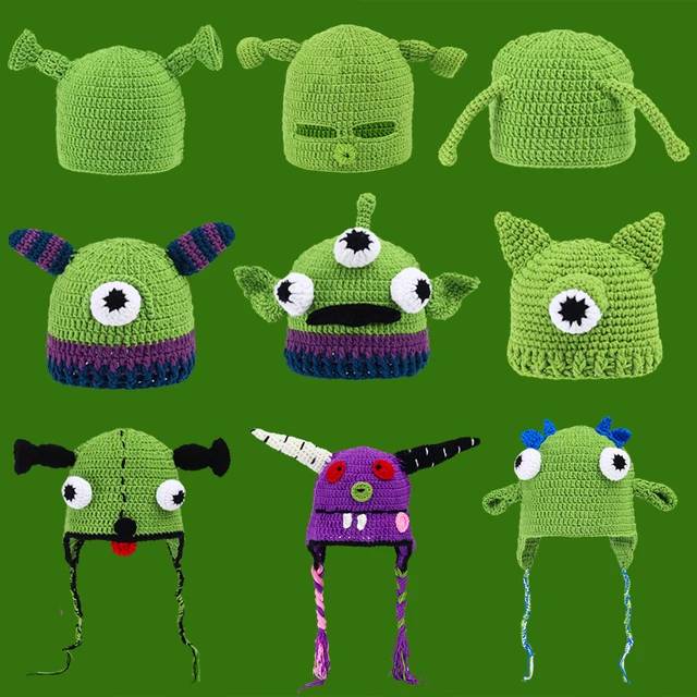 Chapeau de poupée, chapeau de laine de poupée de monstre, chapeau violet de  feutre, capuchon en laine pourpre de MH, chapeau de monstre, chapeau de  chatte, -  France