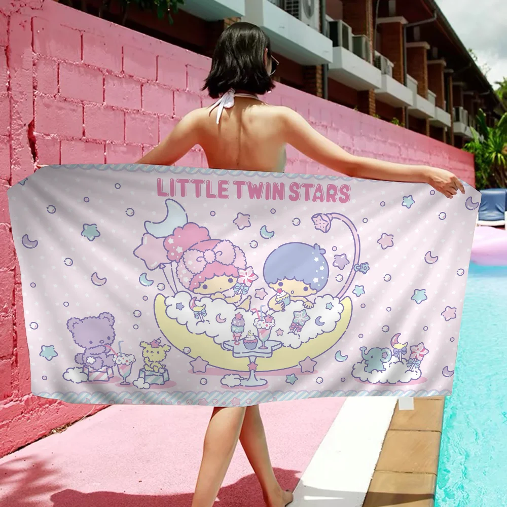 L-little T-twin S-stars Microfiber Beach Towel Absorbent Quick Dry Soft Yoga Swimming Resort Mountain Climbing Towel 2