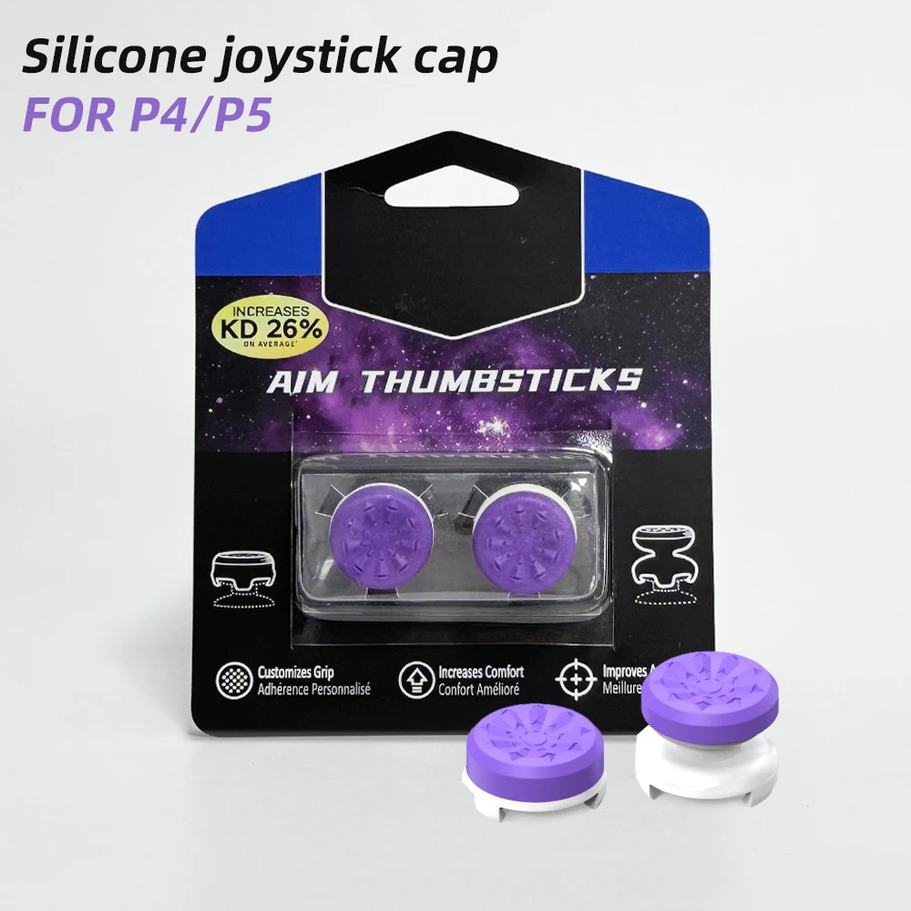 2 Stück Silikon-Daumengriff für Spielekonsole, für PS4/PS5 Joystick Booster Caps, Game-Controller-Zubehör