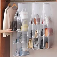 6/8 Grid Handbag Hanging Organizer Multi-layer Foldable Dustproof Oxford Cloth Handbag Storages Bags For Family Closet Bedroom 1