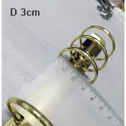 Versatile Ring Mechanism with Screws in Assorted Finishes - A6 6 Rings (Gold 30mm)