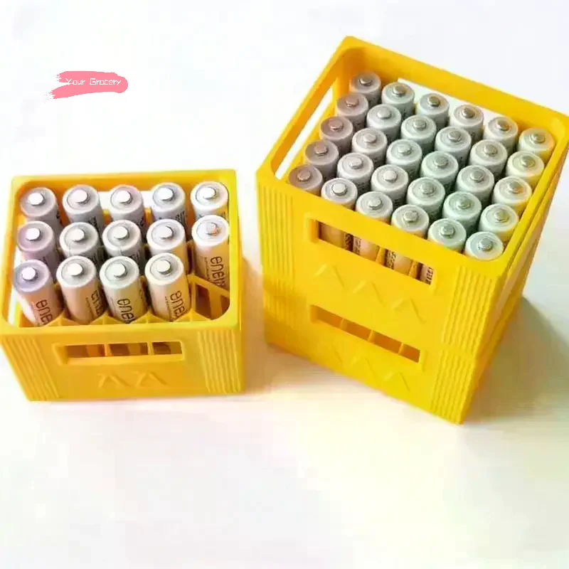 Y-1Pcs 대용량 30/20 칸막이 내구성 플라스틱 정리함 3D 인쇄된 AAA/AA 배터리 보관함 가정 장