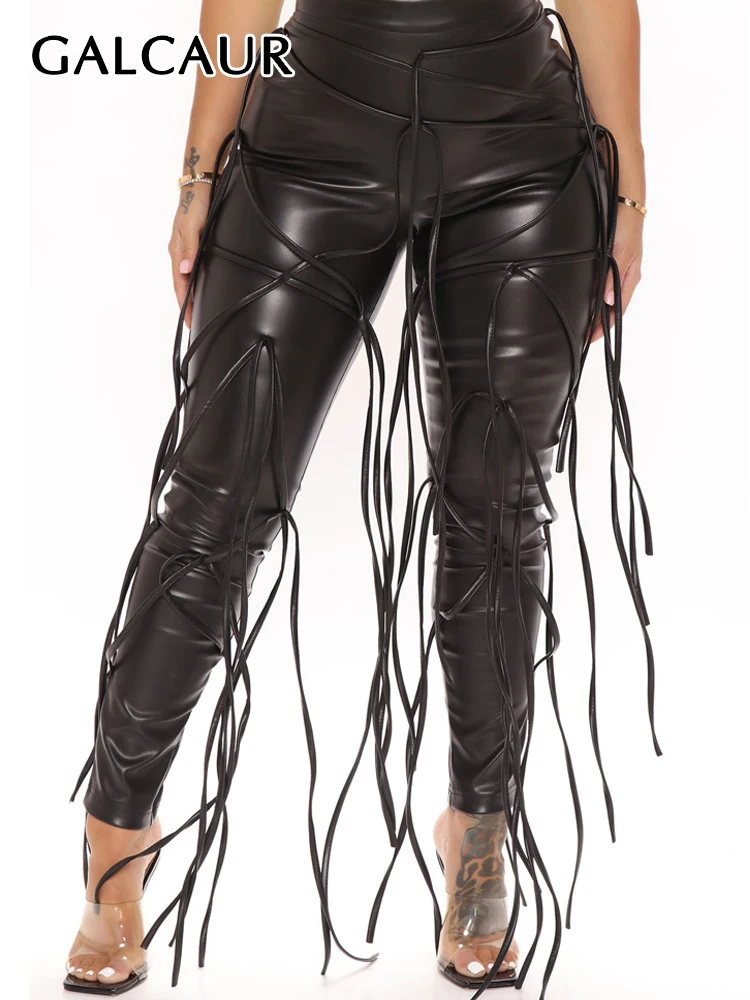 

Брюки GALCAUR женские со шнуровкой, со складками и высокой талией
