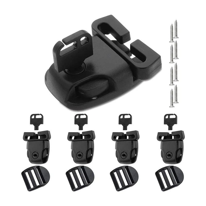 

4 Sets Spa Hot Tub Cover Clips Latch Replacement Kit Hot Tub Cover Latches Clip Lock For Cover Straps With Keys, Easy To Use