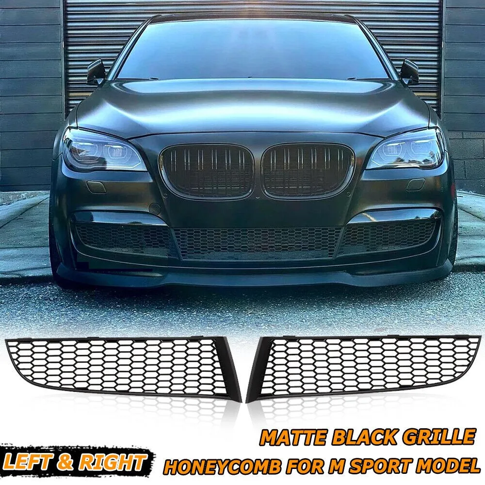 

Left Right Car Front Lower Bumper Fog Light Lamp Grille Honeycomb Mesh Grills For BMW 7 Series F01 F02 2009-2015 M Sport Bumper