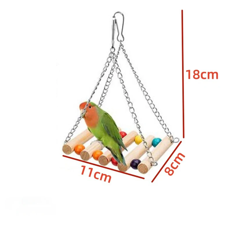 Parrot Toys Swings Wooden Suspension Bridge Bird Stands Bird Supplies Toys Parrot Decorative Accessories parrot toy,bird toy,bird cage accessories,bird perch stand,bird swing toy