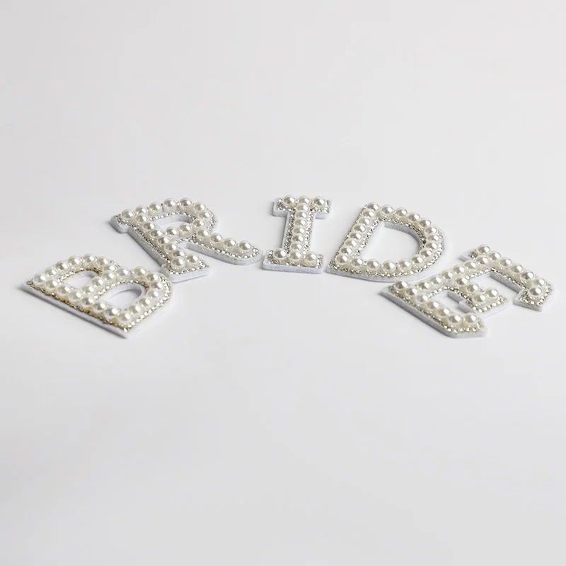 BRIDE Buchstaben-Strass-Applikation Selbstklebend für Kleidung, Taschen, Hüte, DIY-Basteleien für Hochzeit, Brautparty, Dekoration und Geschenke – Detail 11