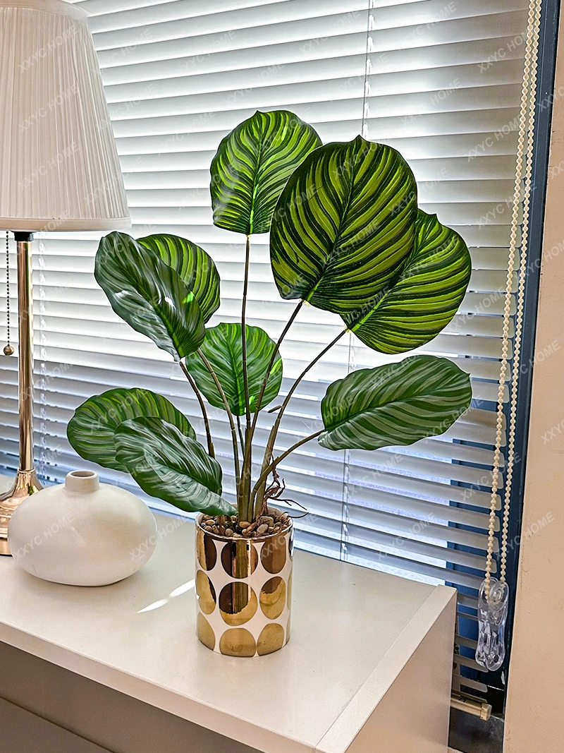 

Monstera Deliciosa Fake Green Plant Pot Decoration Living Room Interior Plant Decorative Bonsai Furnishings