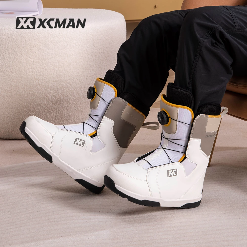 XCMAN Professional Ski Shoes Warm Waterproof Snowboard Boots Non-Slip Leather Breathable Snow Ski Boots Equipment ski boots