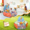 1.2M Children's Pool Balls Folding Kid Play Tent Cartoon Ball Pit Pool Portable Outdoor Indoor Baby Ball Pit with Basket For Kid 2