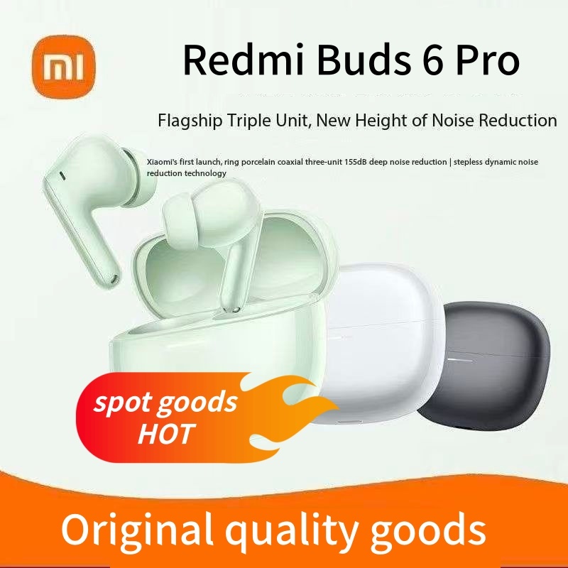 Authentic Redmi Buds 6 Pro wireless headset call noise reduction long battery life sports music fashion and beautiful original.