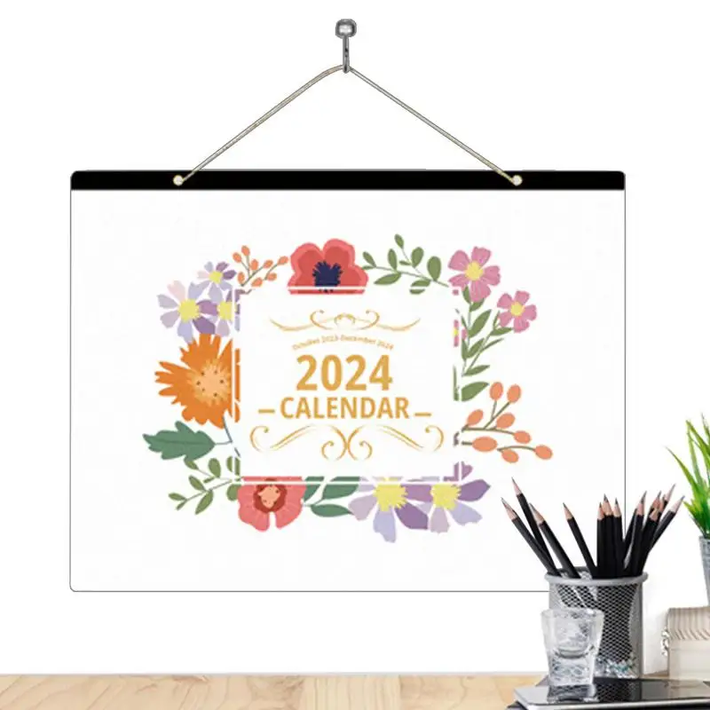 2024 벽걸이 달력, 12 월 2023 일  12 월 2024 일정 플래너, 홈 오피스 장식..