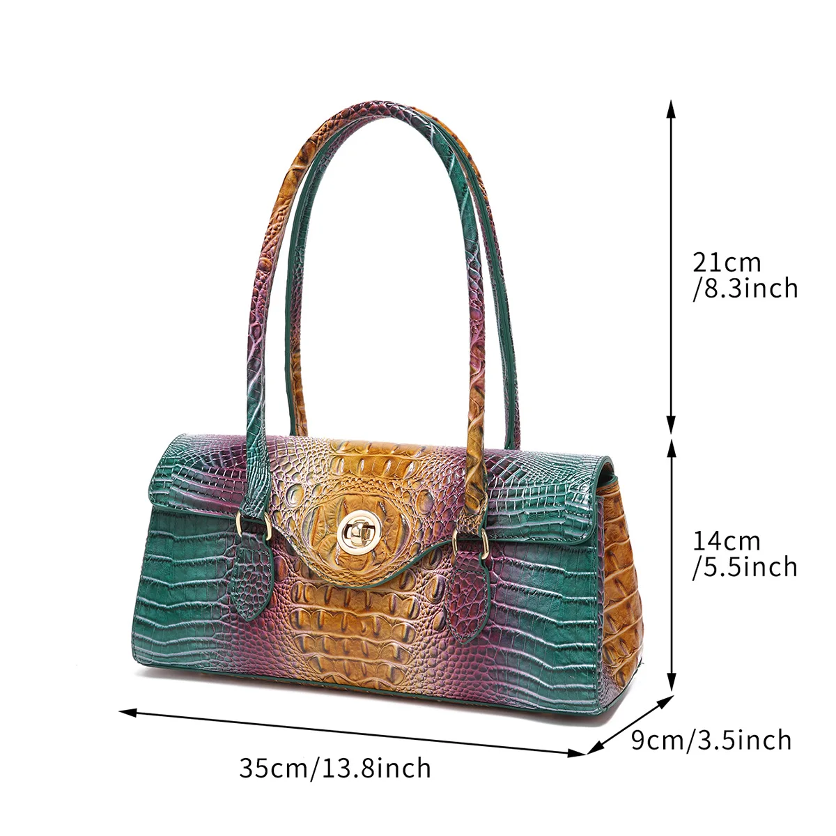 Elegant Female Rectangular Hand Bag 2024 New Fashion Branded Women's Bag Handbags Women Luxury Leather Square Bags