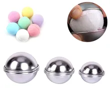 

6pcs/set New Bath Bomb Molds Aluminum Alloy Ball Sphere Bath Bomb Mold Cake Baking Pastry Mould Rainbow Bath Bomb