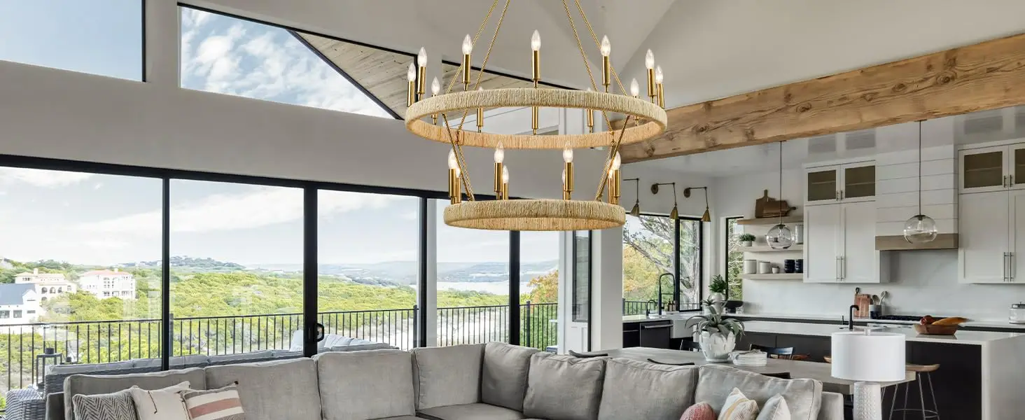 high ceiling chandelier