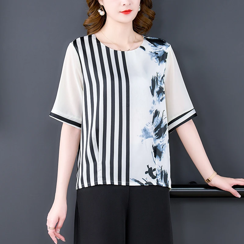 Maglia estiva donna camicette da lavoro eleganti abiti in lino alla
