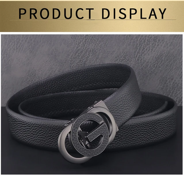 Luxury Mens Automatic Buckle Belt With Designer Stripe Letter Buckles  Classic Gold And Silver Black Design From Qifei04, $14.49