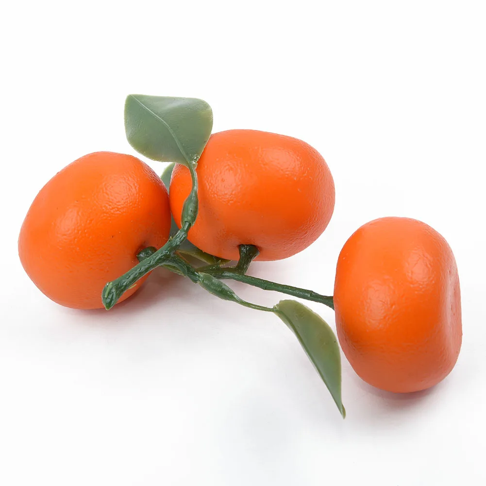 Artificial Fruits and Vegetables Artificial Oranges Tangerine Fruit Kitchen Fake Fruit Restaurant Display Lifelike Food Decor Props For Home Party Decor
