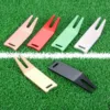 Aluminum Bent Golf Divot Repair Tool Fork Prongs For Putting Green Pitch Lawn Maintenance/Groove Clean/Mark Ball Training Aids 2