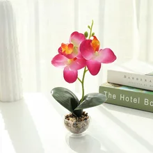 Artificial Flowers Phalaenopsis Bonsai for Decorative Fake Flowers Potted Dry Plastic Flowers Room Home Decor Garden festival