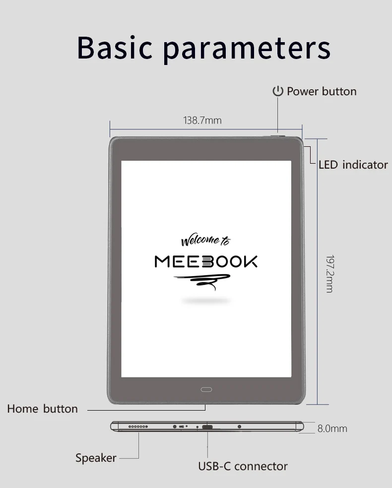 MEEBOOK(Likebook) M7 ケース付き
