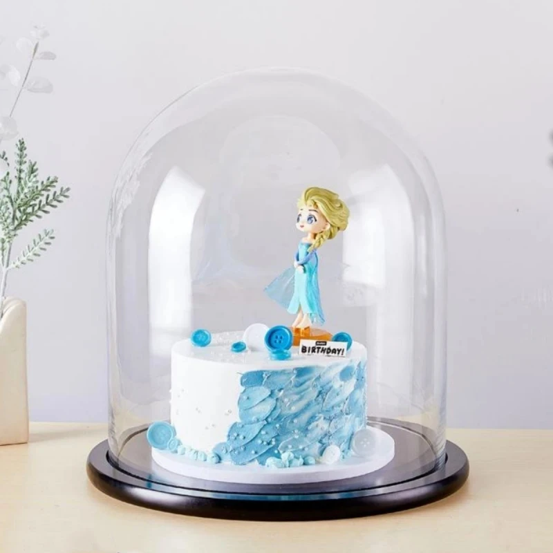30*50cm Super Big Glass Dome Deocration Diameter=30cm Height=50cm Black Base Transparent Cover Wedding Souvenir Birthday Gift 3
