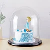 30*50cm Super Big Glass Dome Deocration Diameter=30cm Height=50cm Black Base Transparent Cover Wedding Souvenir Birthday Gift 3